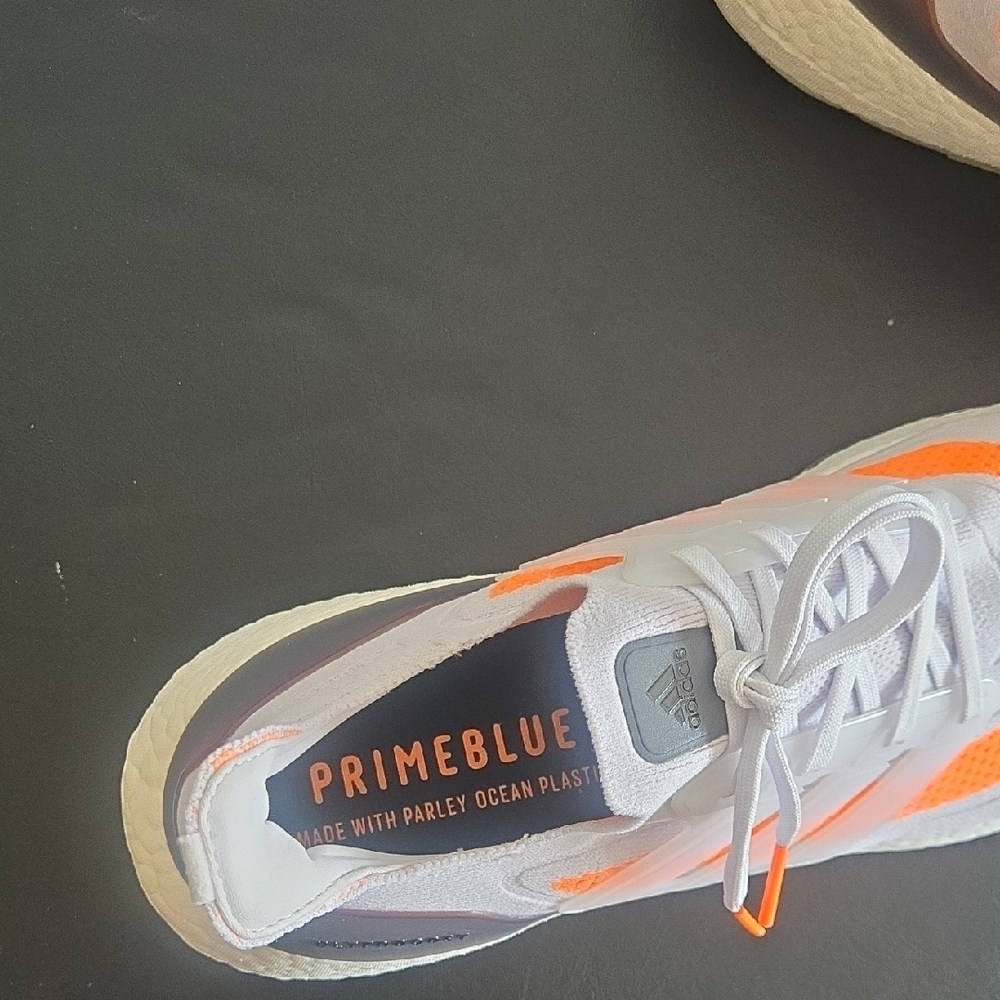 Adidas Men's Athletic Shoes - White and Orange - Picture 8 of 12
